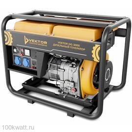 VEKTOR DG-3000 3,7 кВт 220В Дизельный генератор с электростартером 